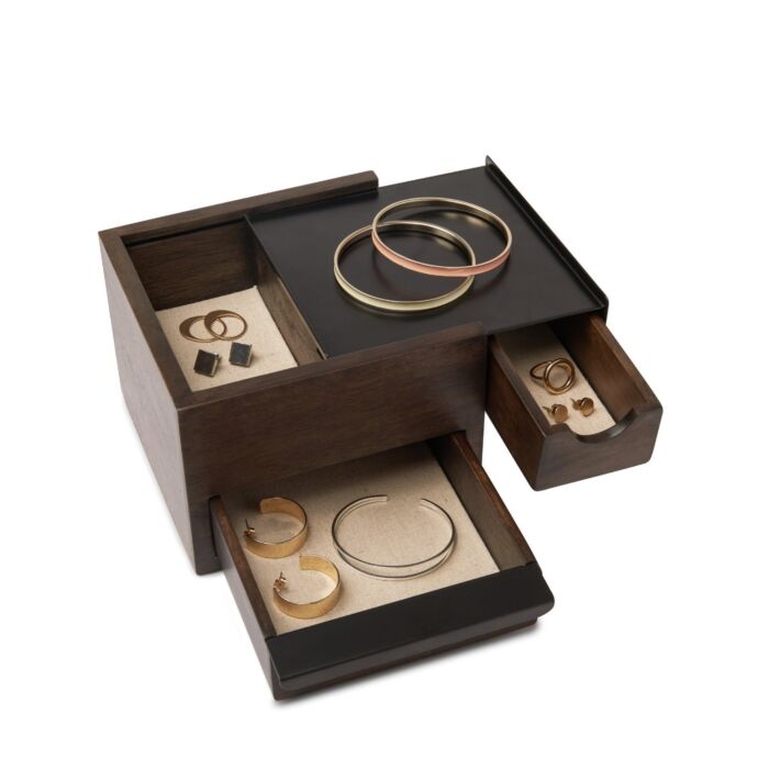 Umbra - Stowit Jewellery Box - Mini - Black/Walnut